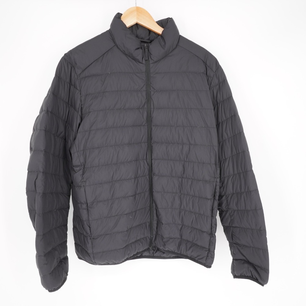 Uniqlo Jacket Men XL Black Ultra Light Down Puffer Full Zip Lightweight Outdoor